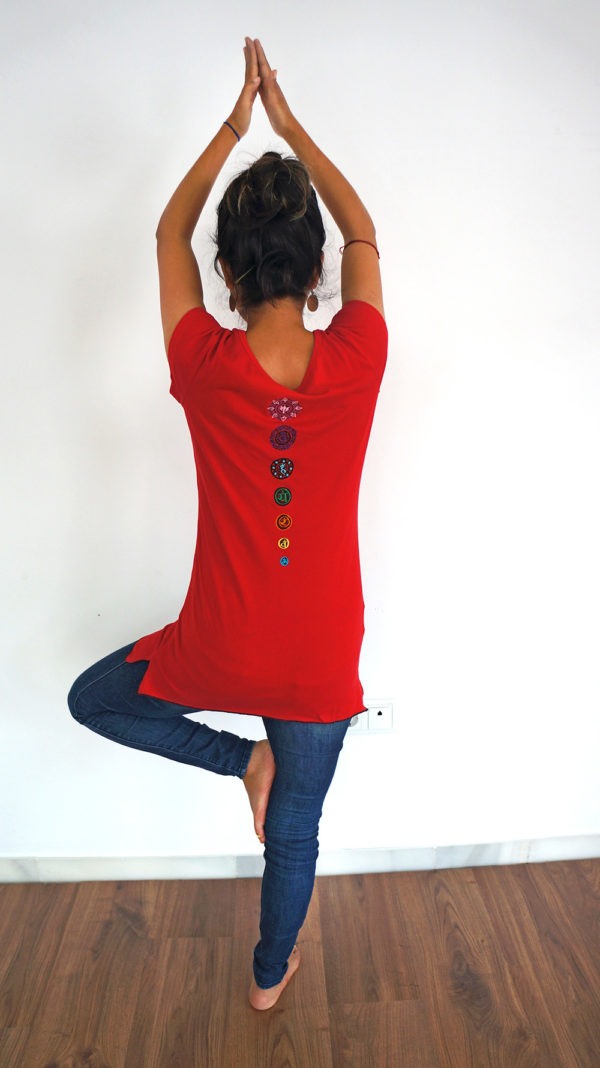 Camiseta Yoga Roja - Imagen 4