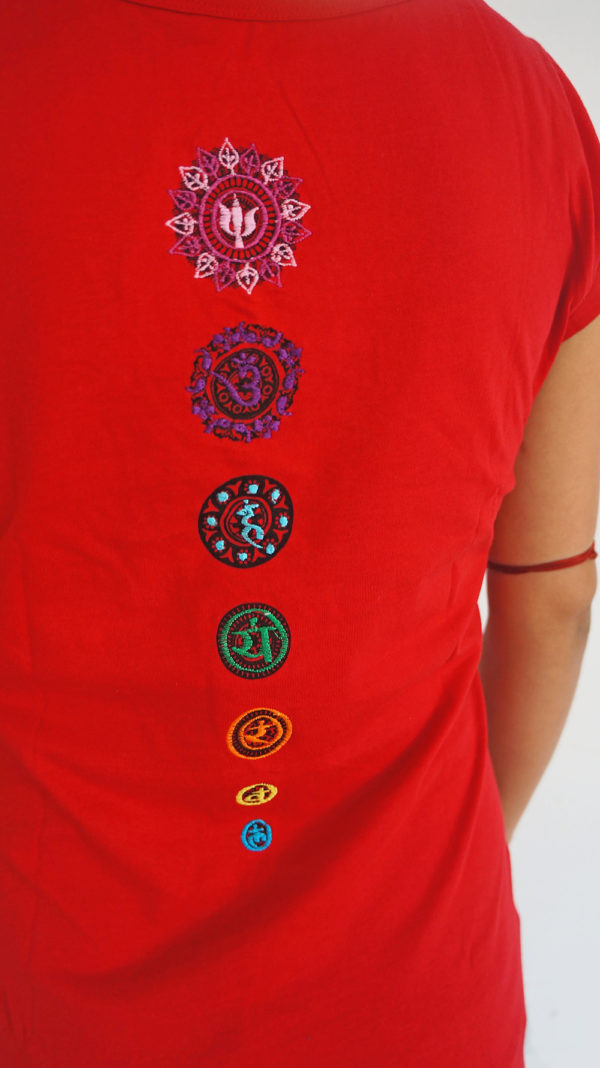 Camiseta Yoga Roja - Imagen 5