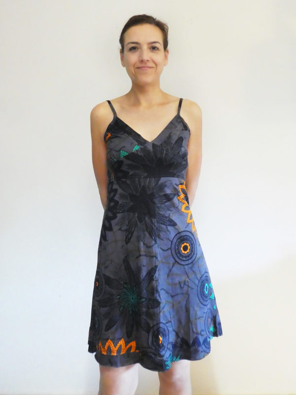 Vestido Azul con Soles