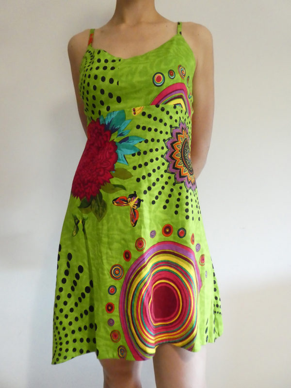 Vestido Verde Estampado - Imagen 2