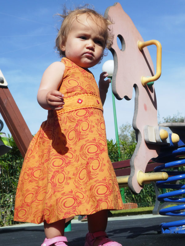 Vestido Naranja Espirales