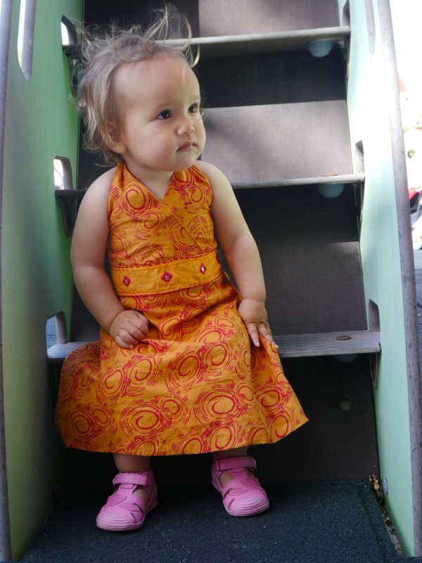 Vestido Naranja Espirales - Imagen 2