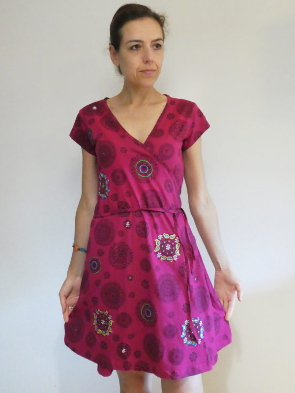 Vestido Rosa con Mandalas