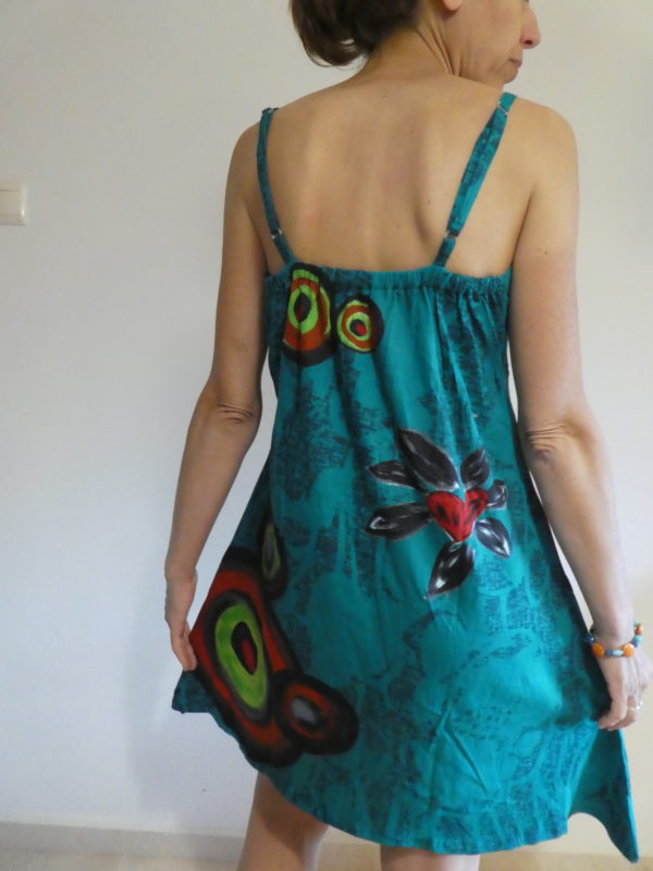 Vestido Turquesa Estampado